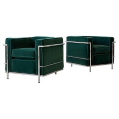 LC2 Petite Chairs by Le Corbusier, Jeanneret, and Perriand for Cassina