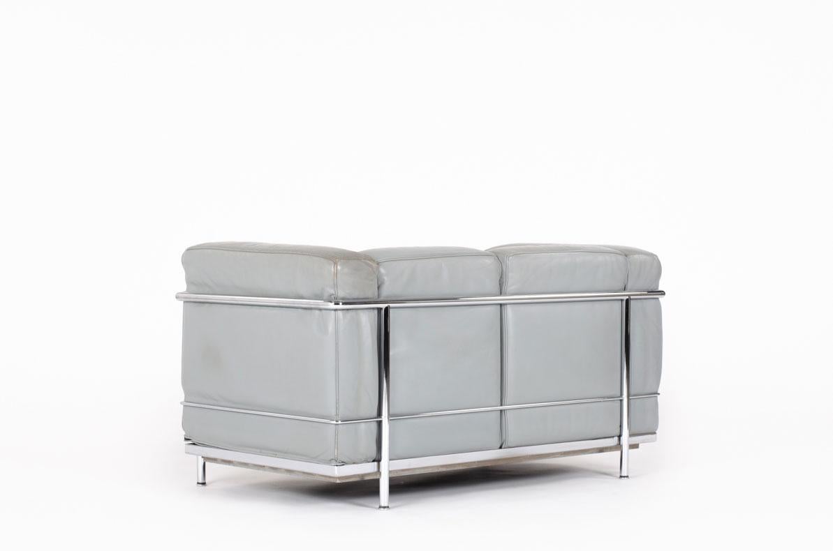 LC2 Sofa by Le Corbusier for Cassina, 1970 In Good Condition In JASSANS-RIOTTIER, FR
