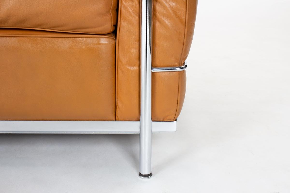 LC2 sofa by Le Corbusier for Cassina, 1970s For Sale 4