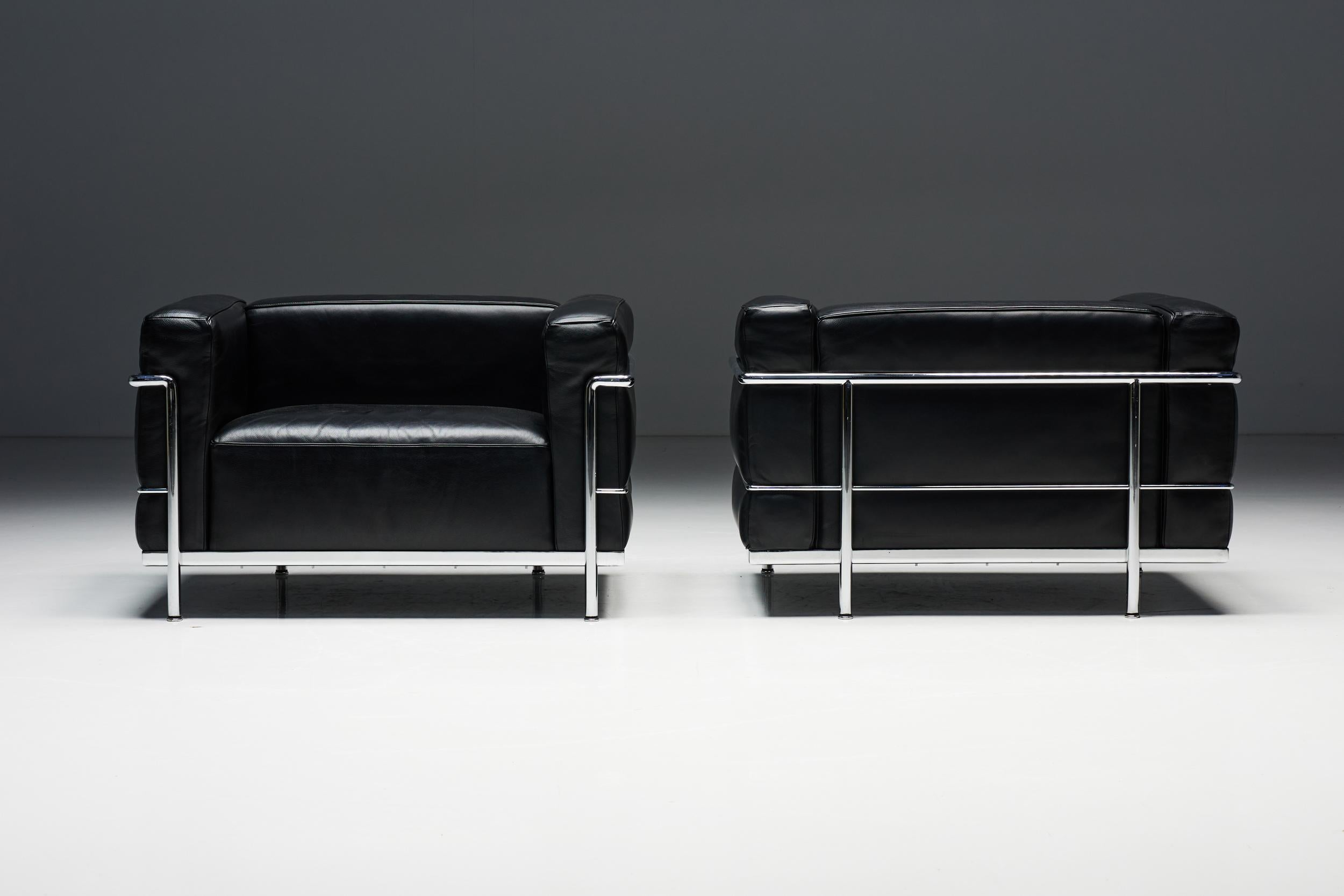 Bauhaus LC3 Armchair by Le Corbusier for Cassina, 1990s For Sale