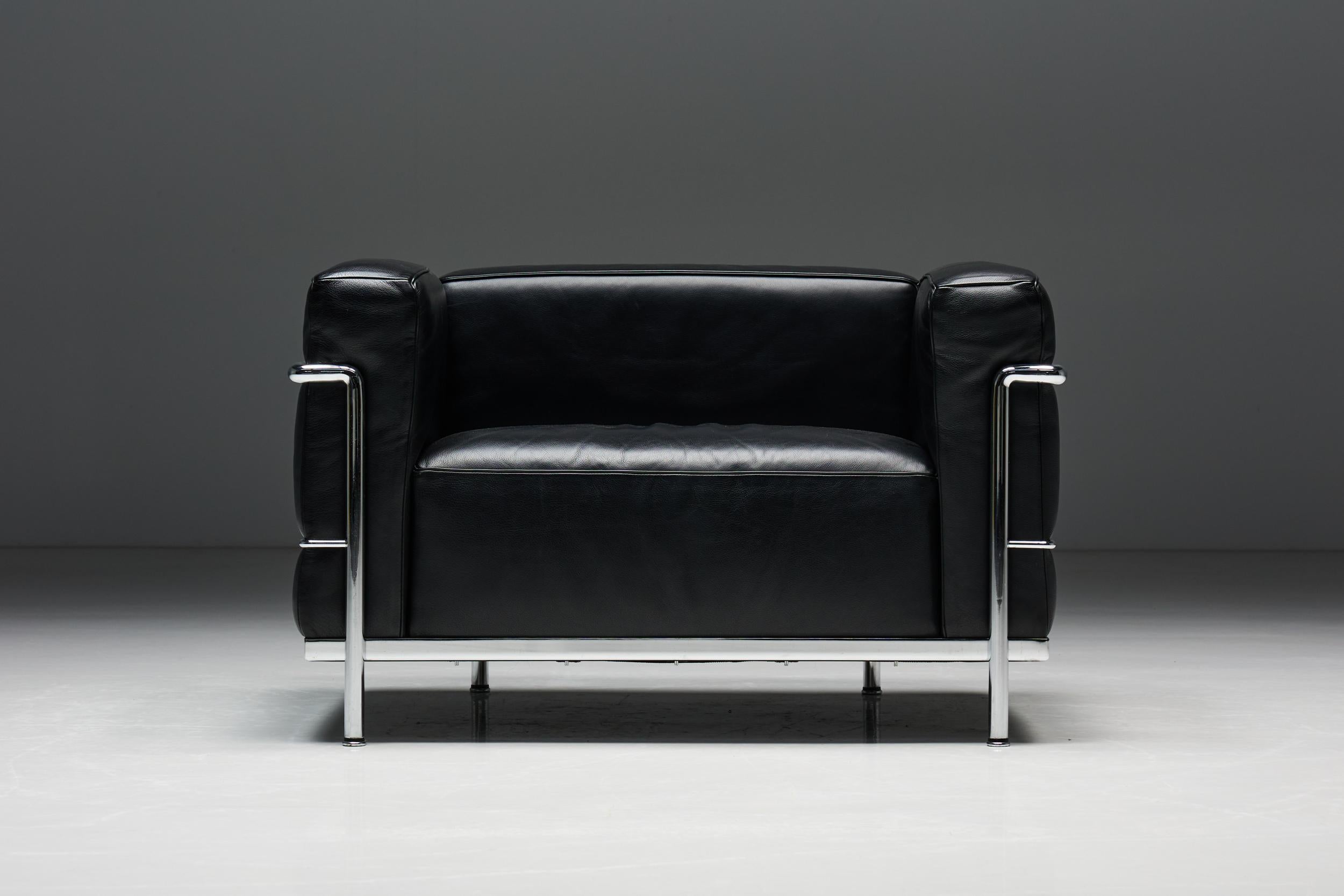 Late 20th Century LC3 Armchair by Le Corbusier for Cassina, 1990s For Sale