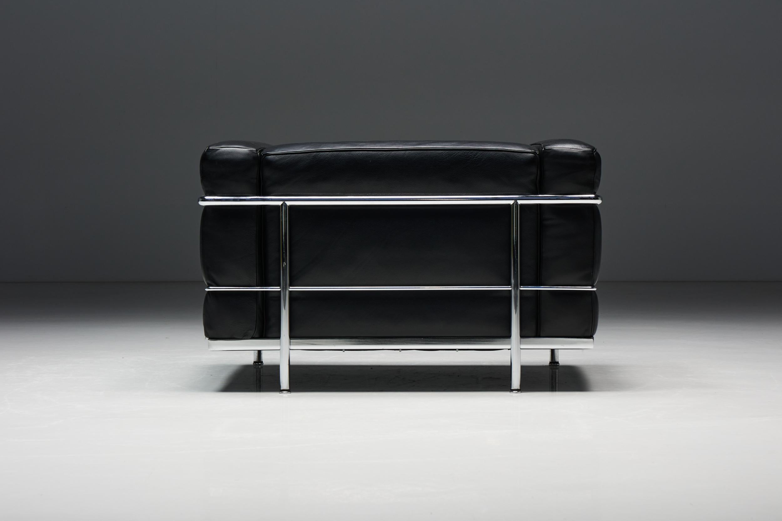 Leather LC3 Armchair by Le Corbusier for Cassina, 1990s For Sale