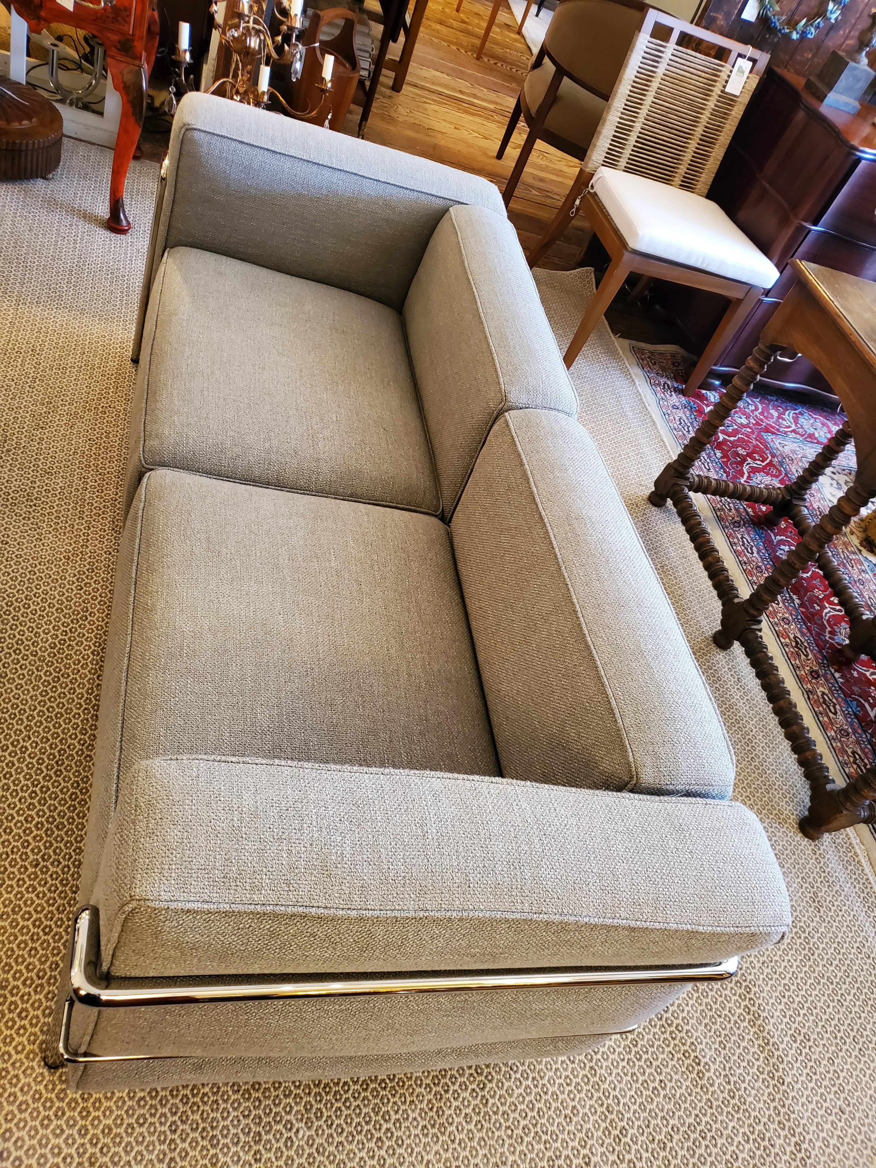 Contemporary LC3 Corbusier Jeanneret Perriand Style Cassina Sofa