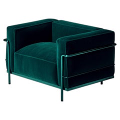 LC3 “Grand Confort, Durable, 60” Limited Edition Green Armchair by Cassina
