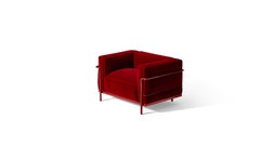 LC3 “Grand Confort, Durable, 60” Limited Edition Red Armchair by Cassina