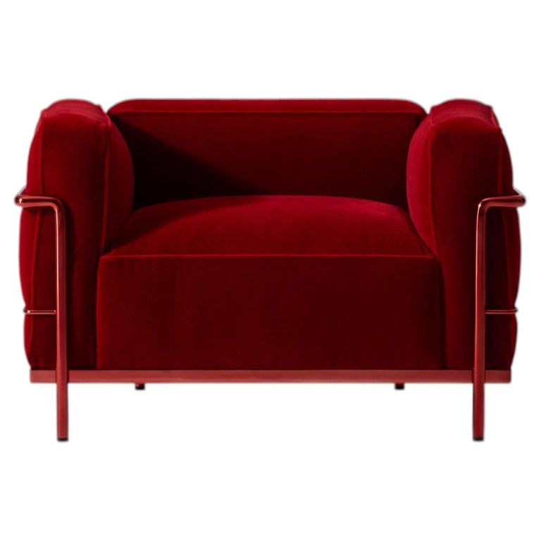 LC3 “Grand Confort, Durable, 60” Limited Edition Red Armchair by Cassina