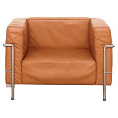 LC3 Grand Modele Armchair In Tobacco leather