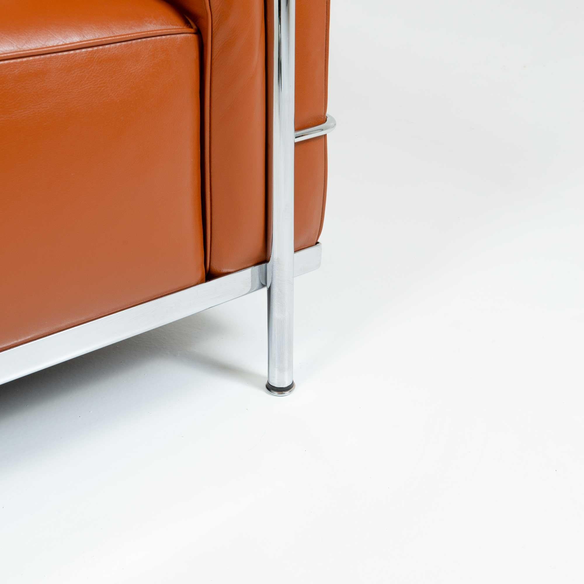 LC3 Grand Modele Sofa by Le Corbusier Cassina in Original Tobacco Leather 2
