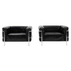 LC3 Lounge Chairs, Le Corbusier by Cassina, 1970s