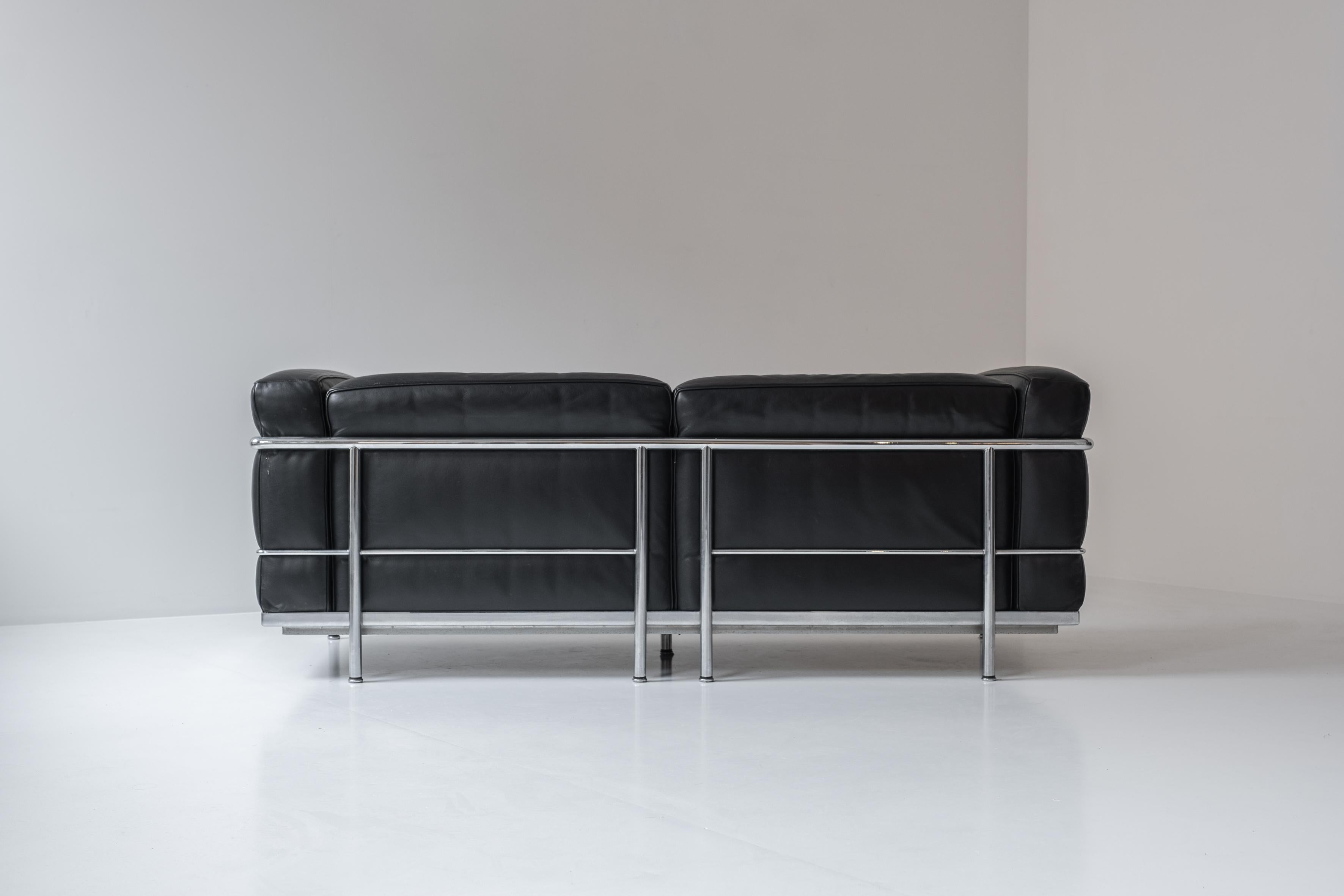 Leather ‘LC3’ Sofa by Le Corbusier, Pierre Jeanneret and Charlotte Perriand for Cassina
