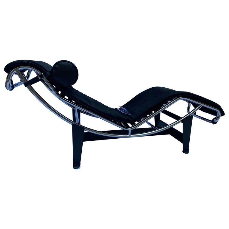 Le Corbusier Lounge Chairs - 18 For Sale at 1stDibs | armchair with chaise,  black chaise lounge chairs, black leather chaise lounge chair