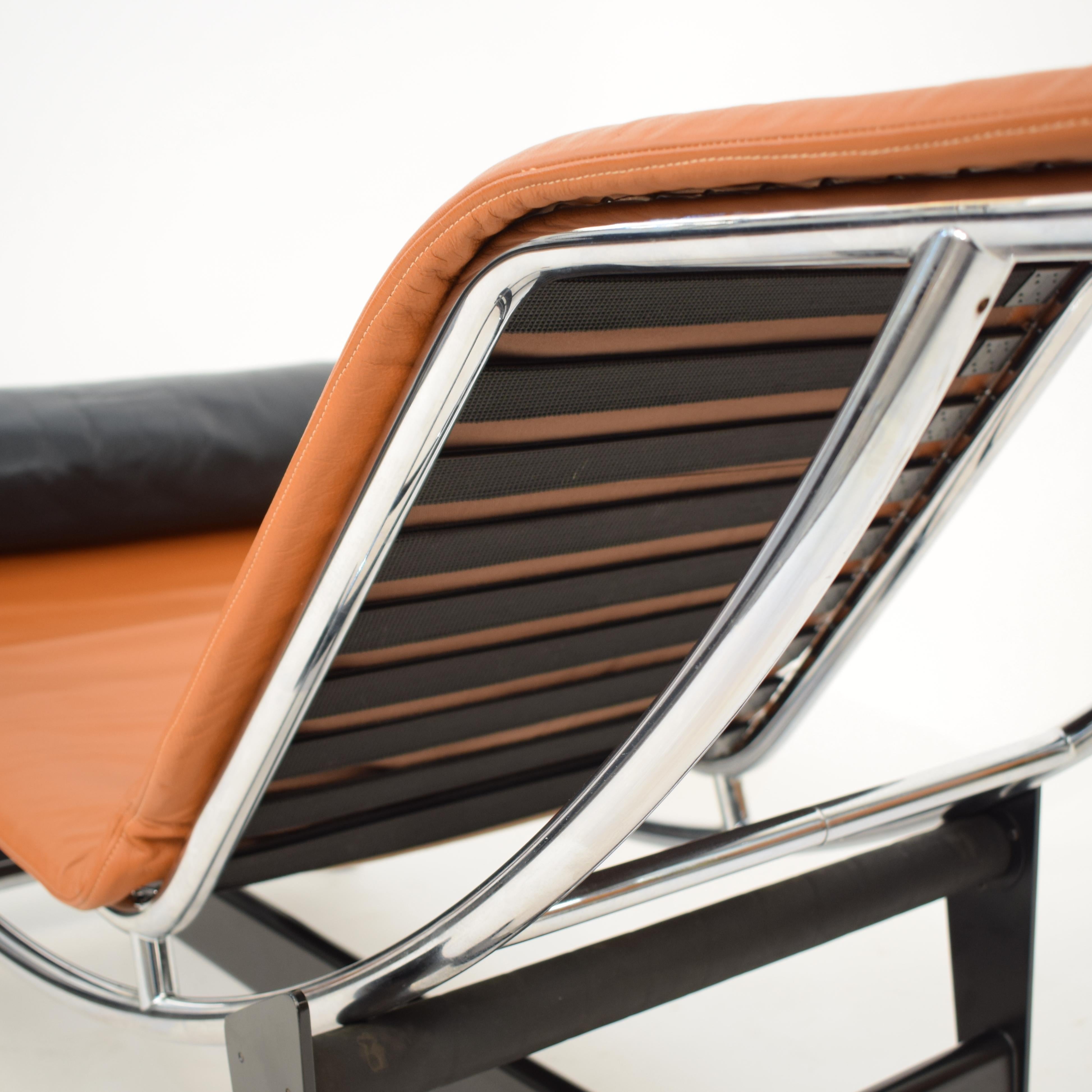 LC4 Chaise Lounge Leather by Charlotte Perriand and Le Corbusier, for Cassina 2