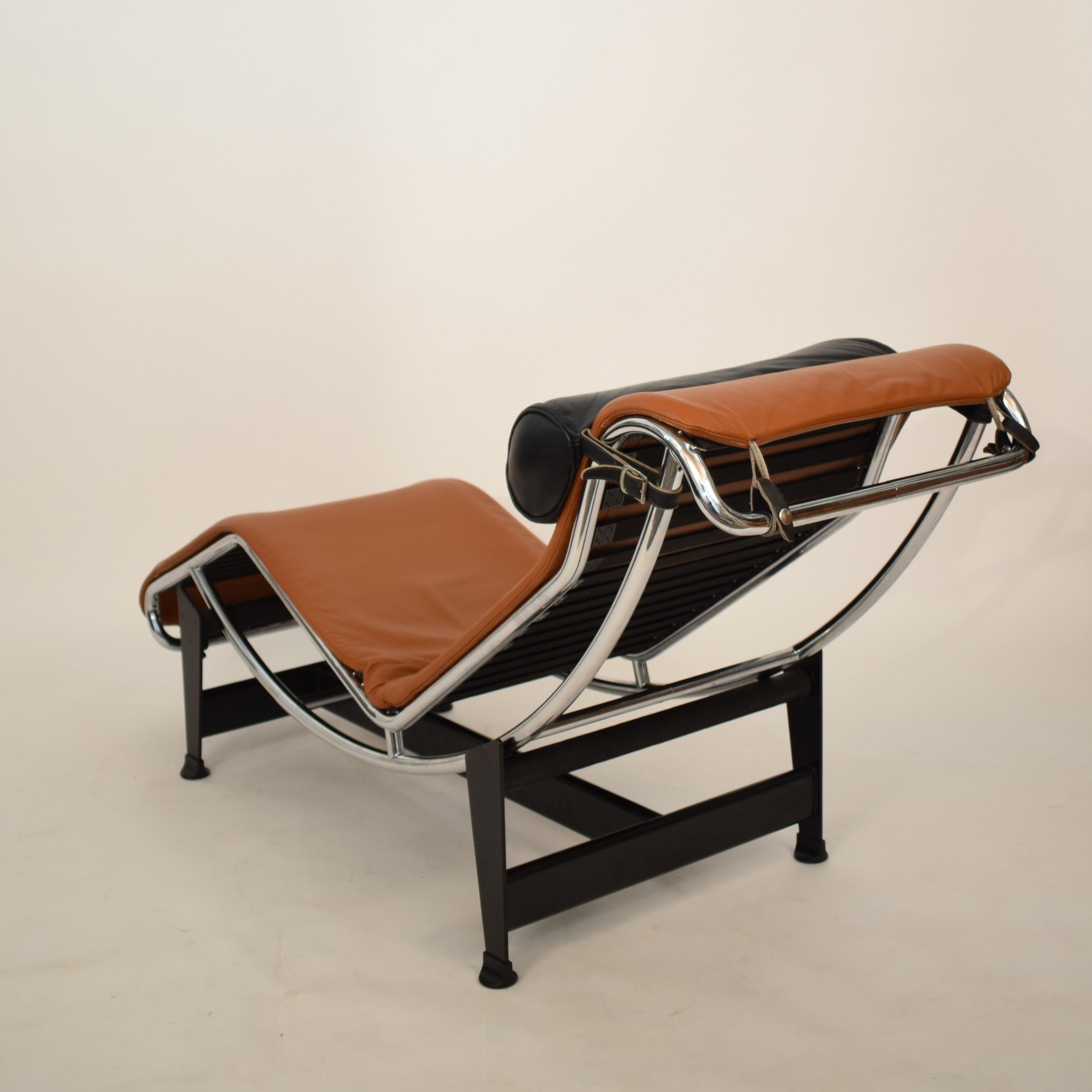 LC4 Chaise Lounge Leather by Charlotte Perriand and Le Corbusier, for Cassina 6