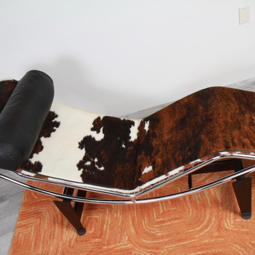 cowhide chaise lounge chair