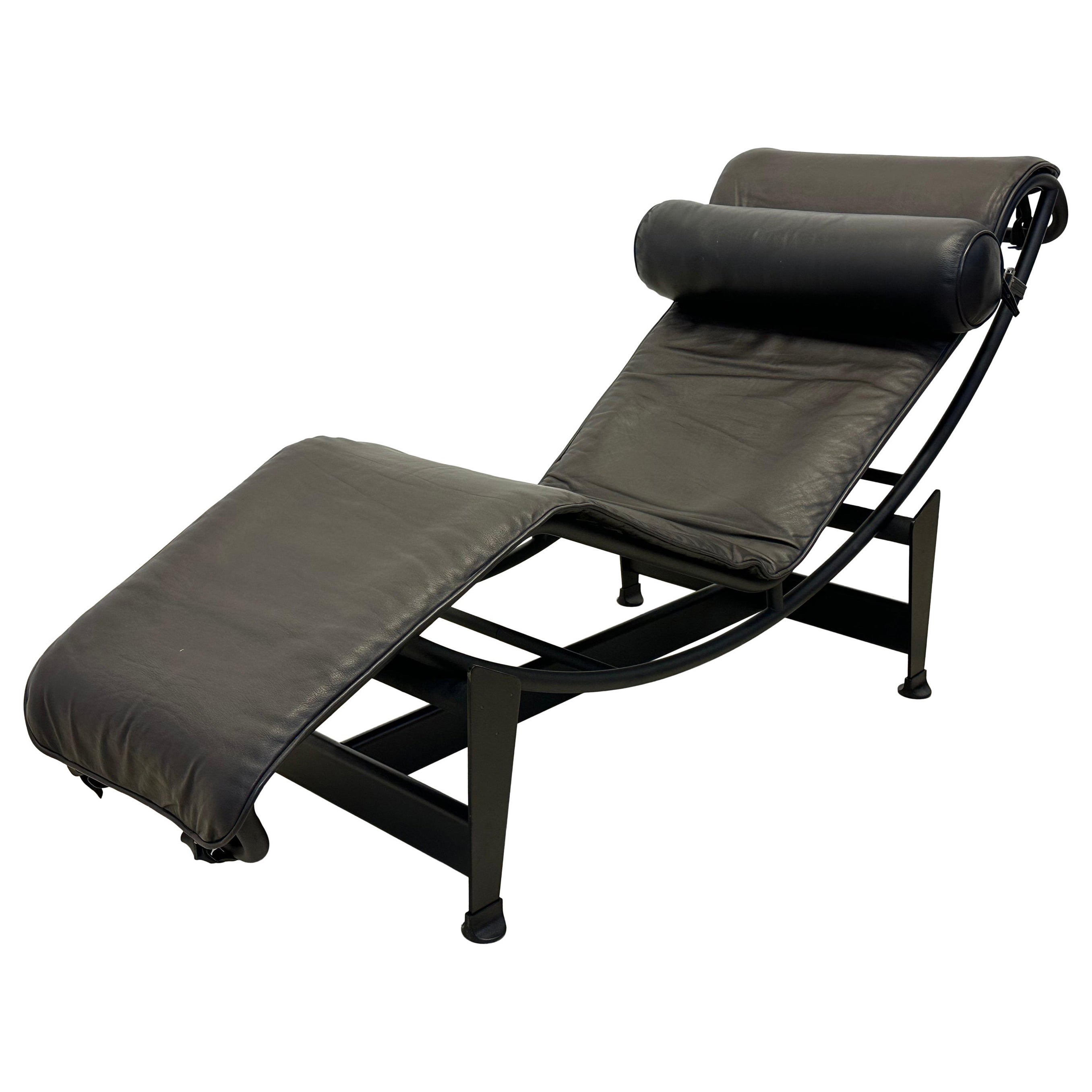 Lc4 Le Corbusier “Noire” Chaise Lounge for Cassina