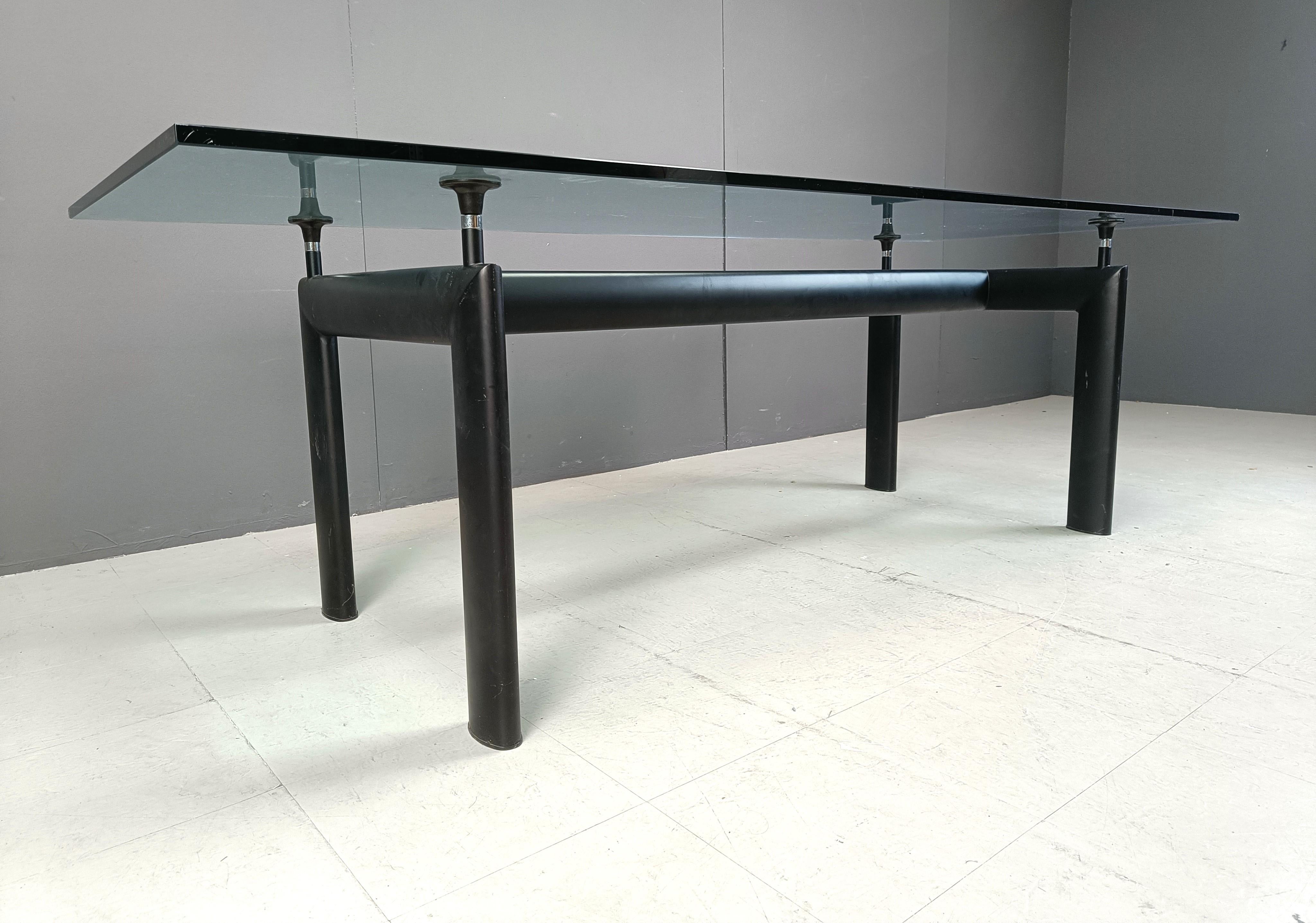 LC6 dining table by Le Corbusier for Cassina, 1990s 3