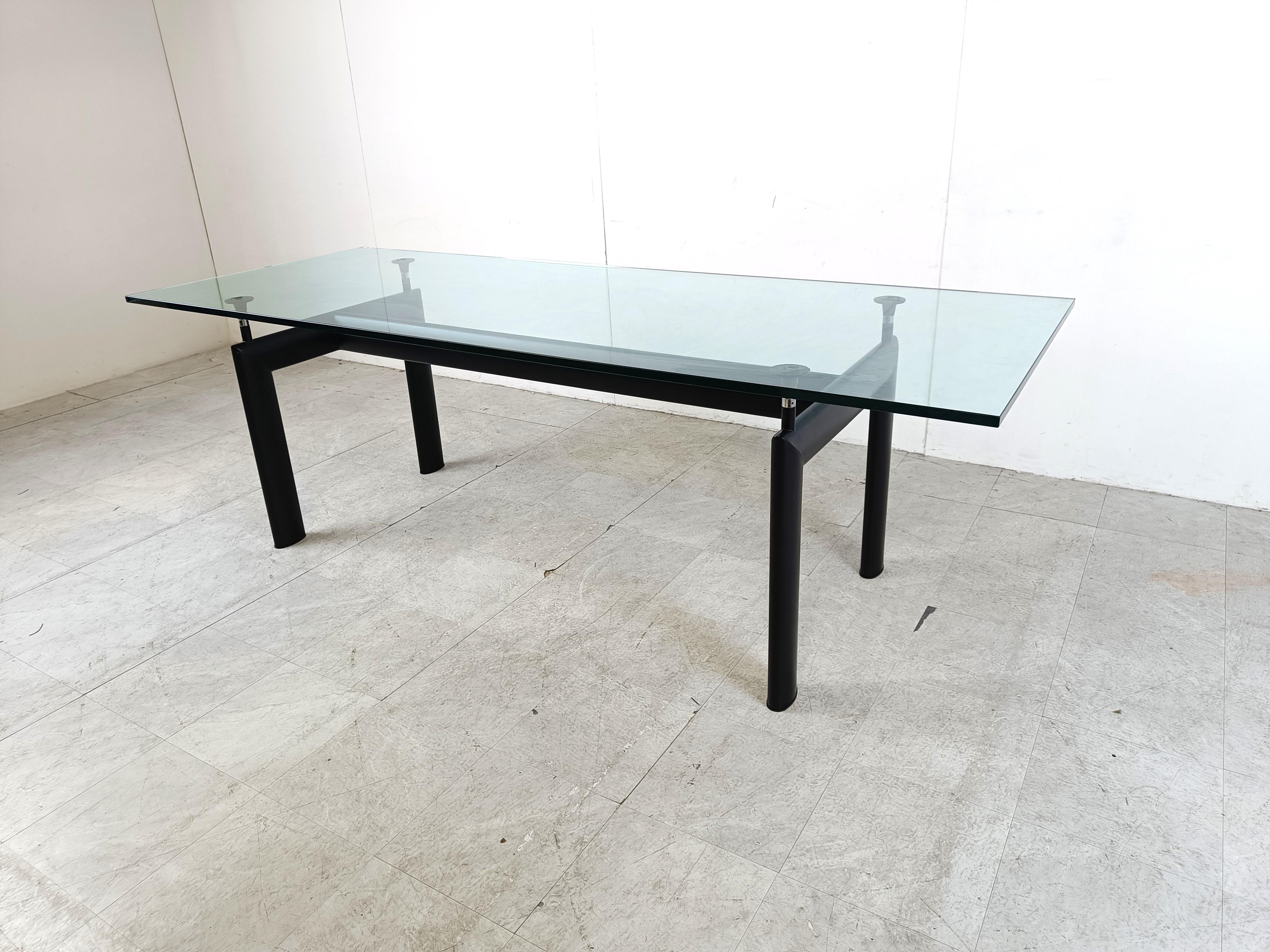 Mid-Century Modern LC6 dining table by Le Corbusier for Cassina, 1990s For Sale