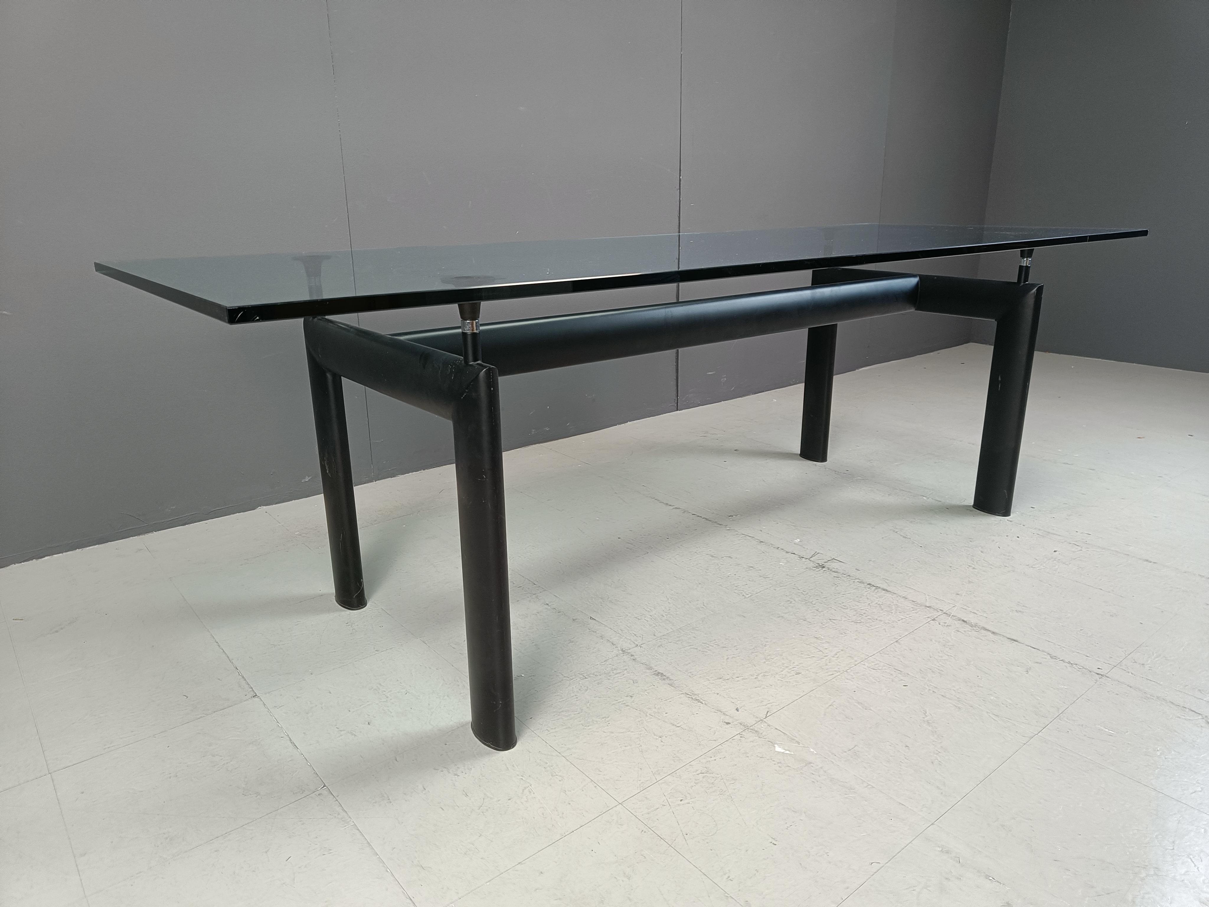 LC6 dining table by Le Corbusier for Cassina, 1990s 2