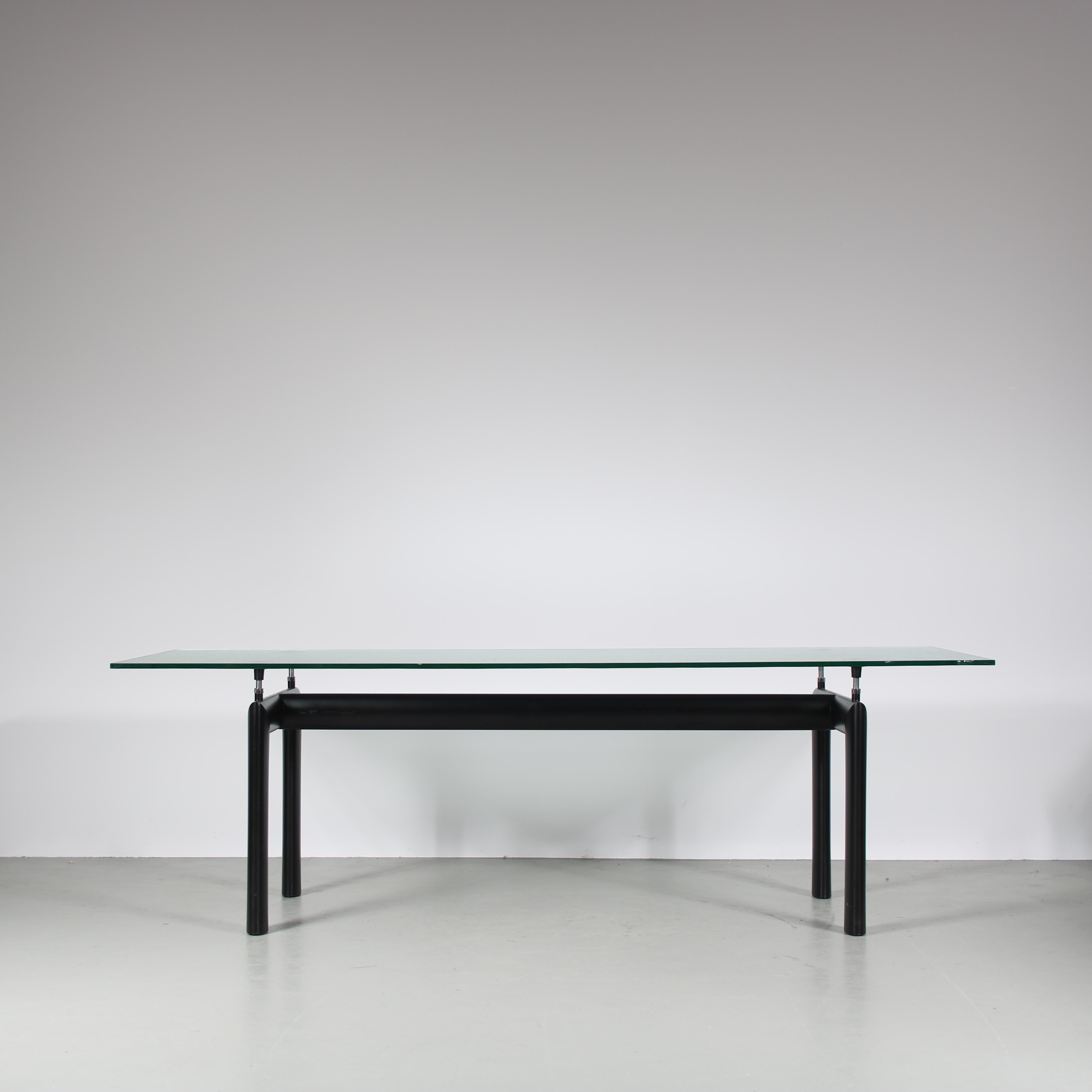 Late 20th Century “LC6” Dining Table by Le Corbusier for Cassina, Italy, 1980