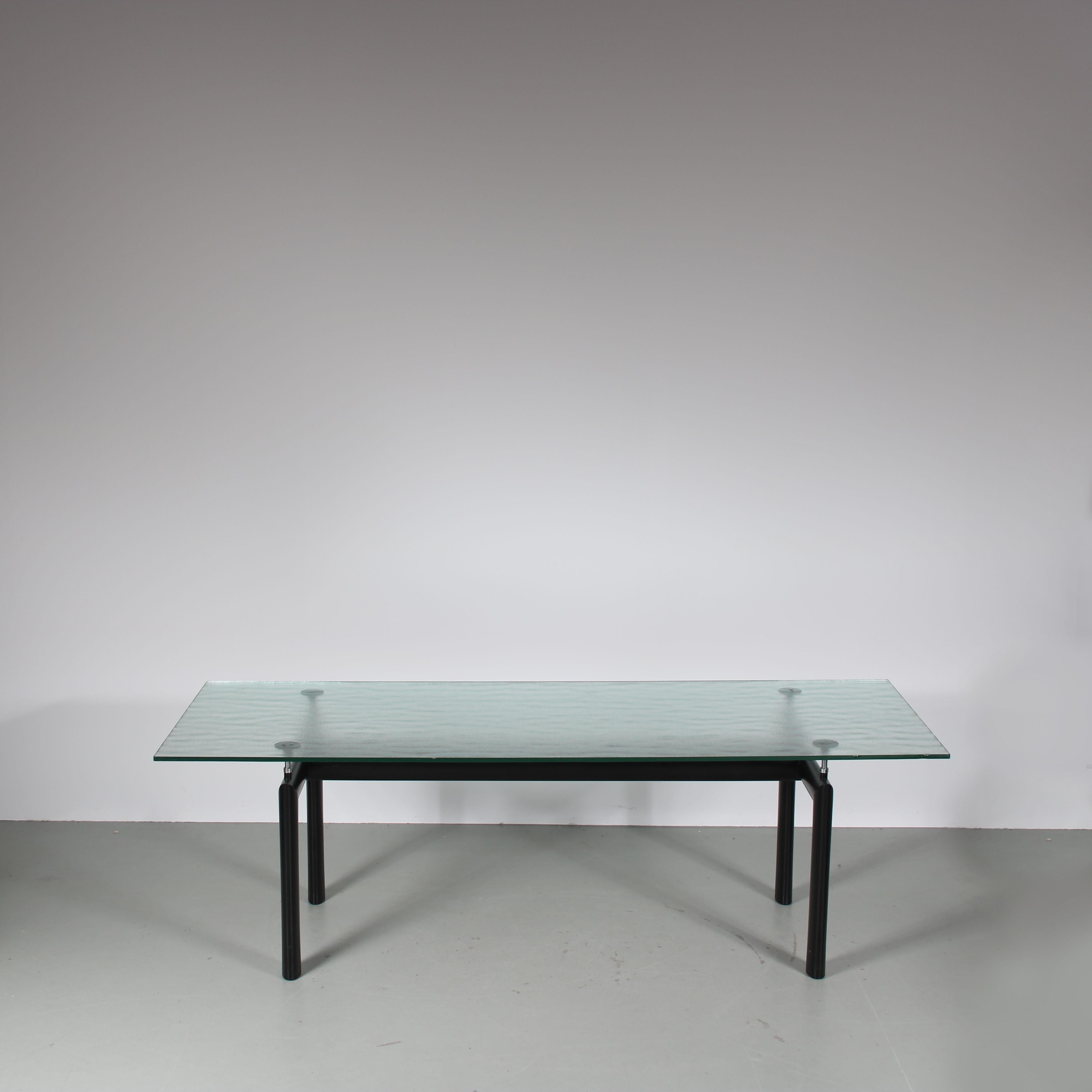 Metal “LC6” Dining Table by Le Corbusier for Cassina, Italy, 1980