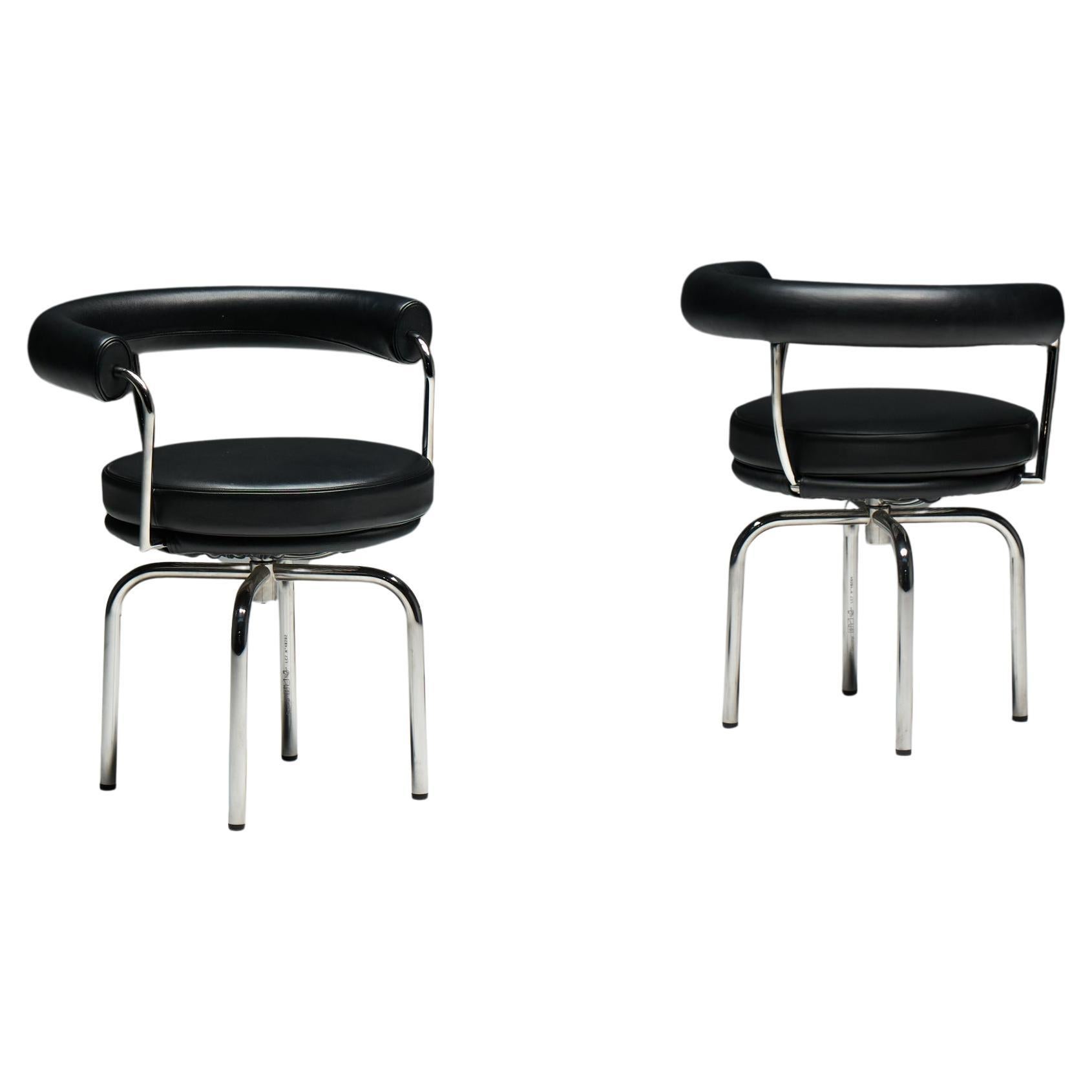 LC7 Chairs by Charlotte Perriand, Le Corbusier and Pierre Jeanneret, 1980s For Sale