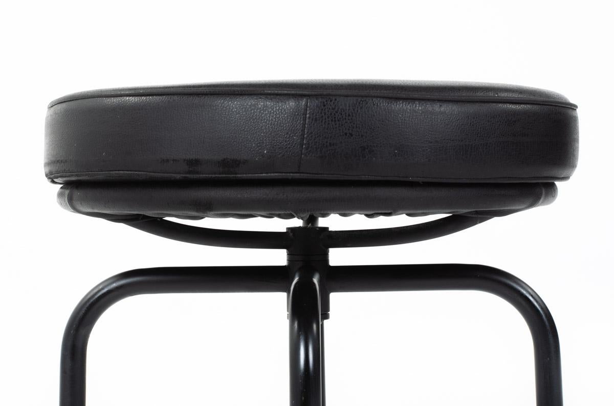 French LC8 stool by Le Corbusier, Charlotte Perriand for Cassina, 1970