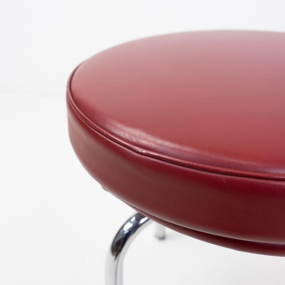 Early 20th Century Vintage Red Lc8 Stools by Charlotte Perriand for Cassina, 1980s