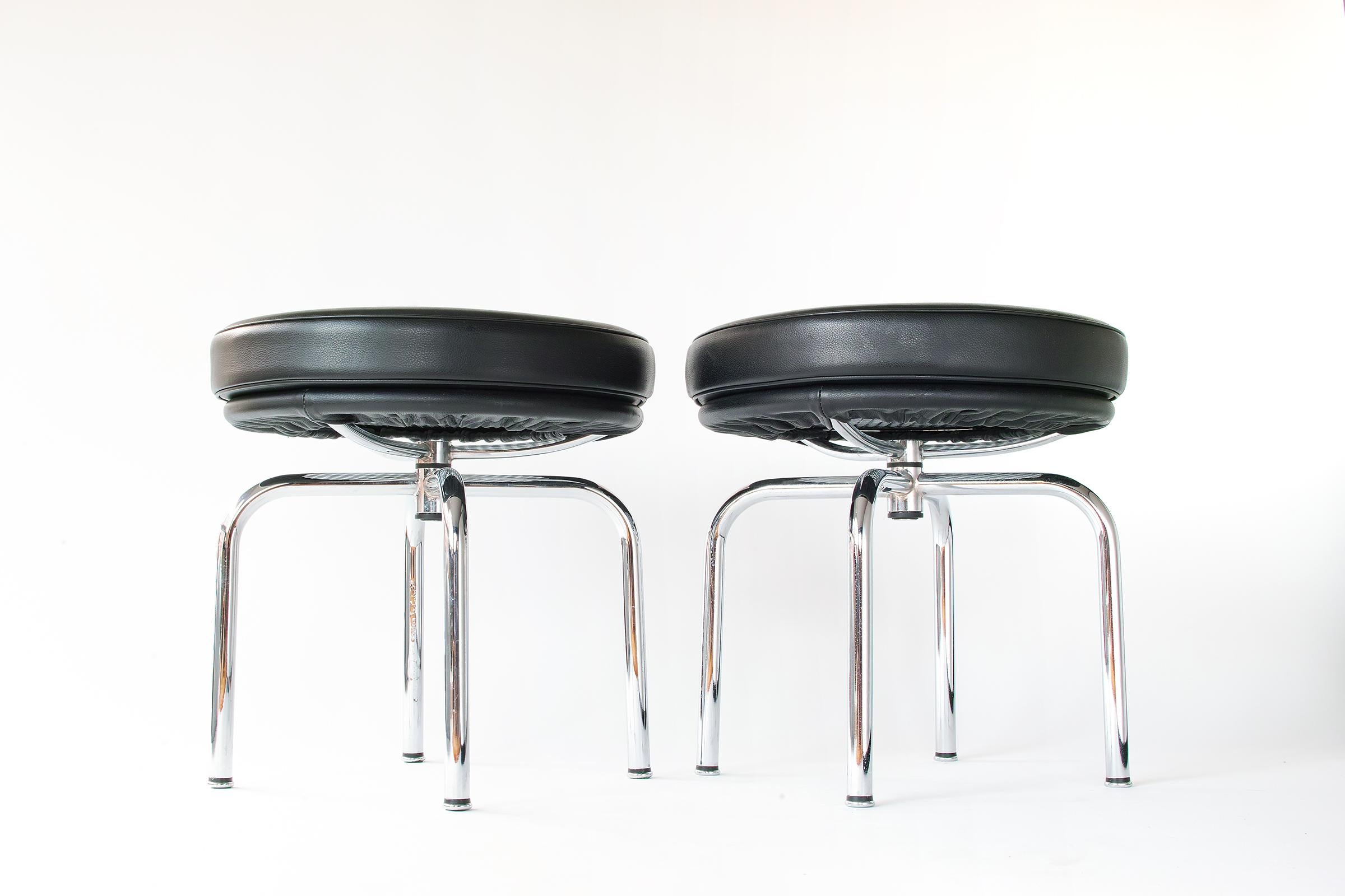 Early 20th Century LC8 Swivel Stool by Corbusier, Jeanneret, and Perriand