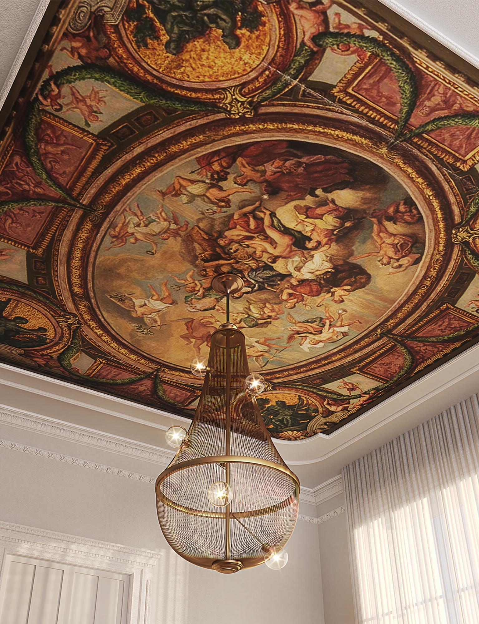 XXI secolo e contemporaneo Lampada a sospensione L'Chandelier - Fonderia di ottone e metallo fusi a mano - Boca Do Lobo in vendita
