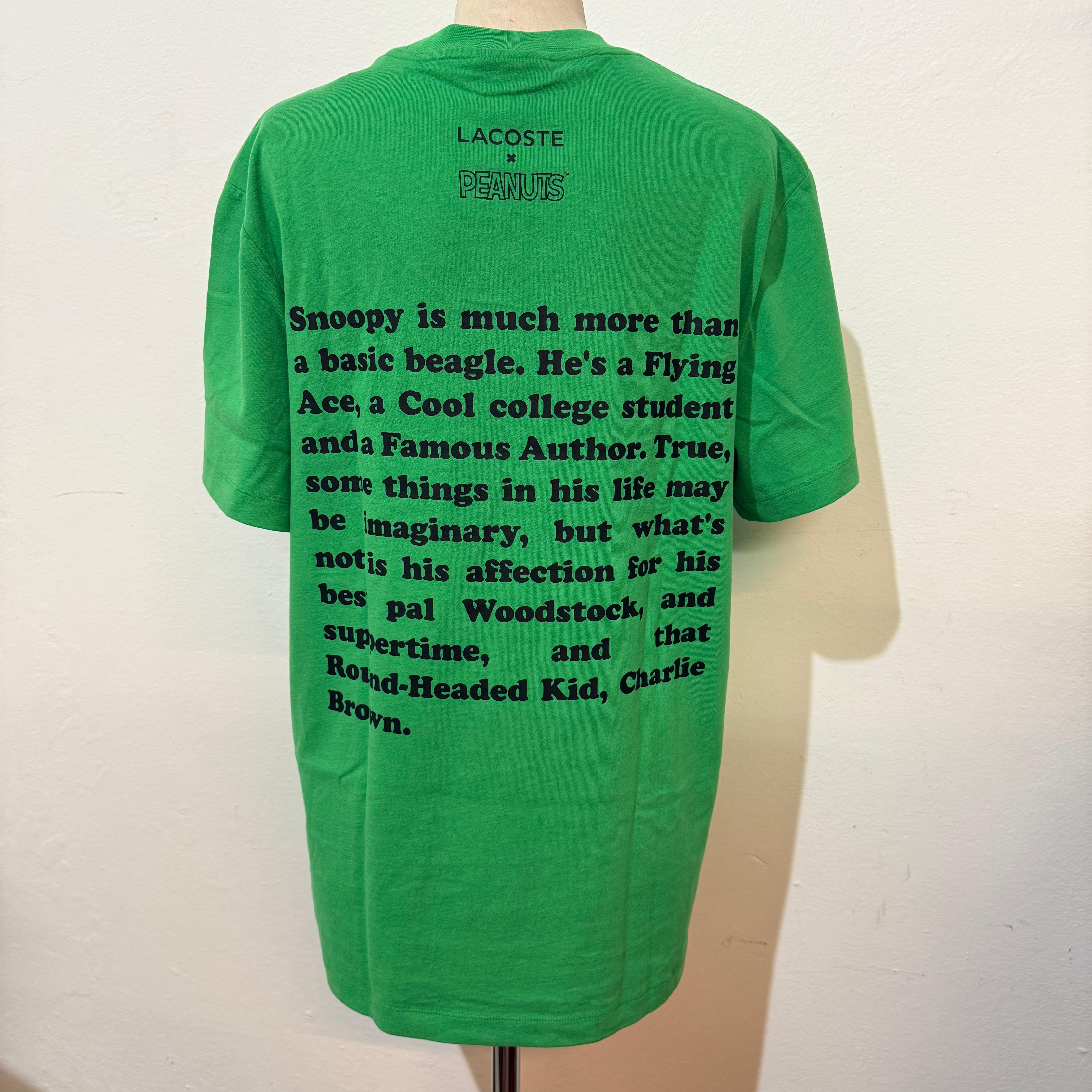 Lcoste x Peanuts Sonderausgabe T-Shirt US M im Zustand „Hervorragend“ im Angebot in Gazzaniga (BG), IT
