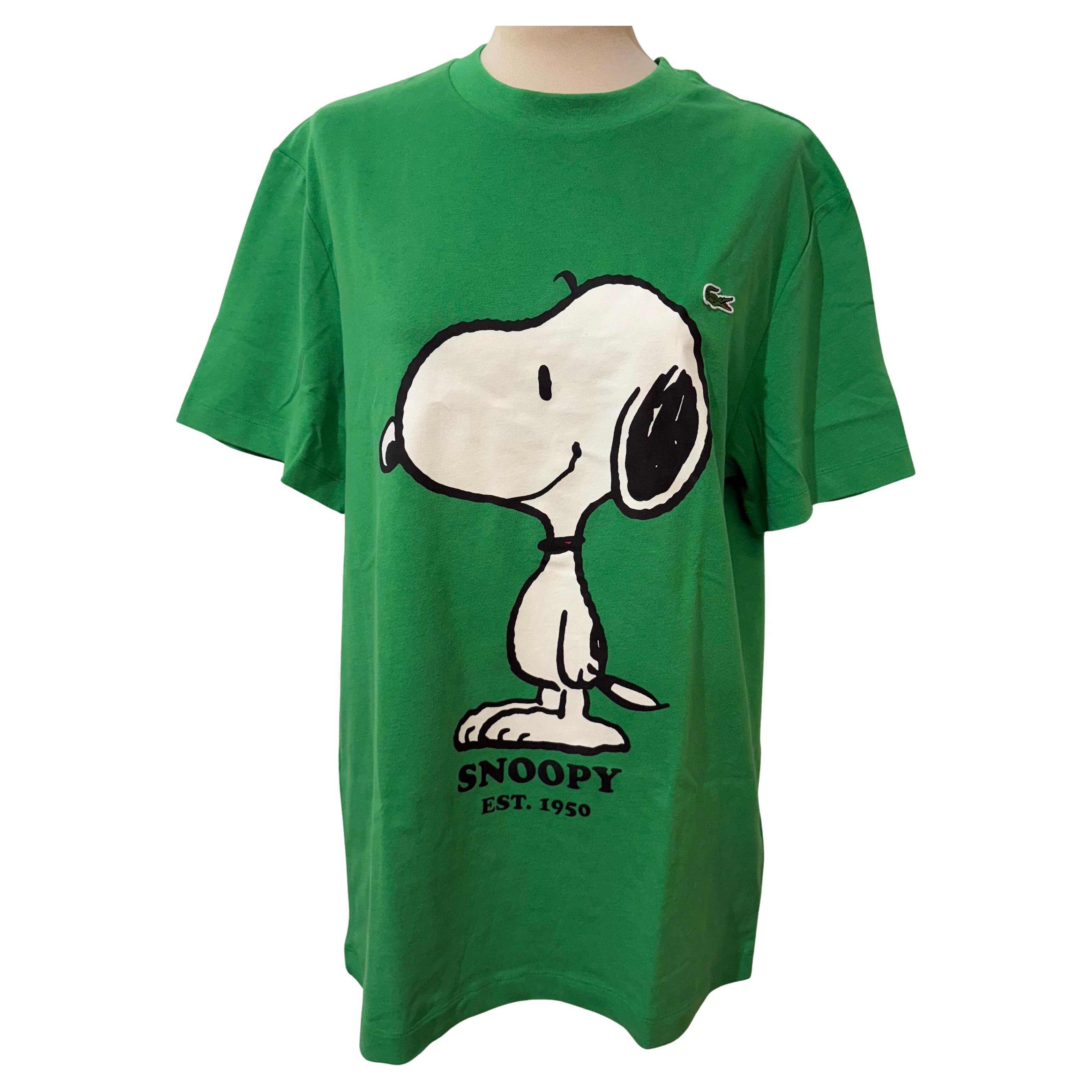 Lcoste x Peanuts Sonderausgabe T-Shirt US M im Angebot