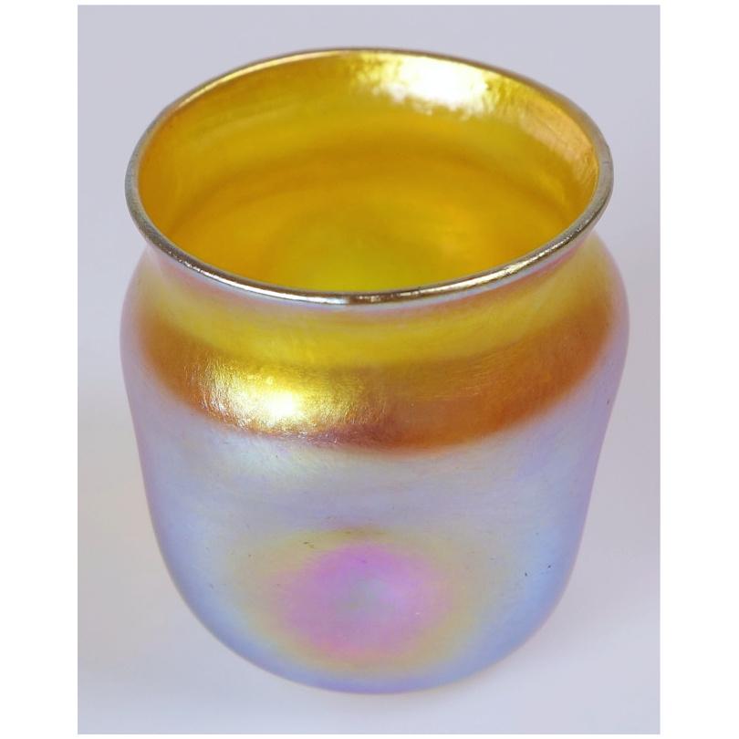 Art Nouveau LCT Louis Comfort Tiffany Gold Favrile Cordial Art Glass #4