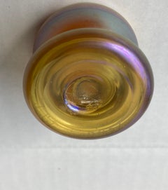 LCT Tiffany Favrile, Rare Glass Shot Cup in Iridescent /Gold Glass
