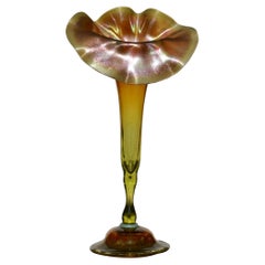 Antique l.c.t Tiffany Studios Jack in the Pulpit Favrile Floriform Vase