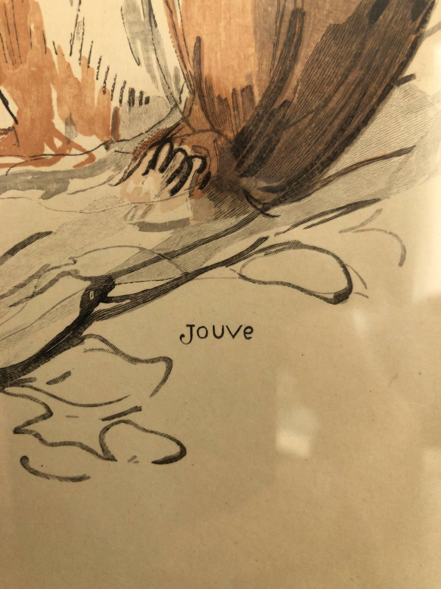 French L’écureuil, Squirrel, Lithograph by Paul Jouve, France 1932