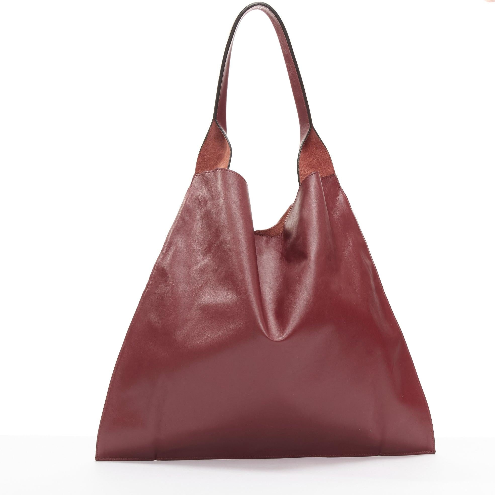 LD COELINE Phoebe Philo 2016 Medium Shopper black suede envelop pocket tote bag In Fair Condition For Sale In Hong Kong, NT