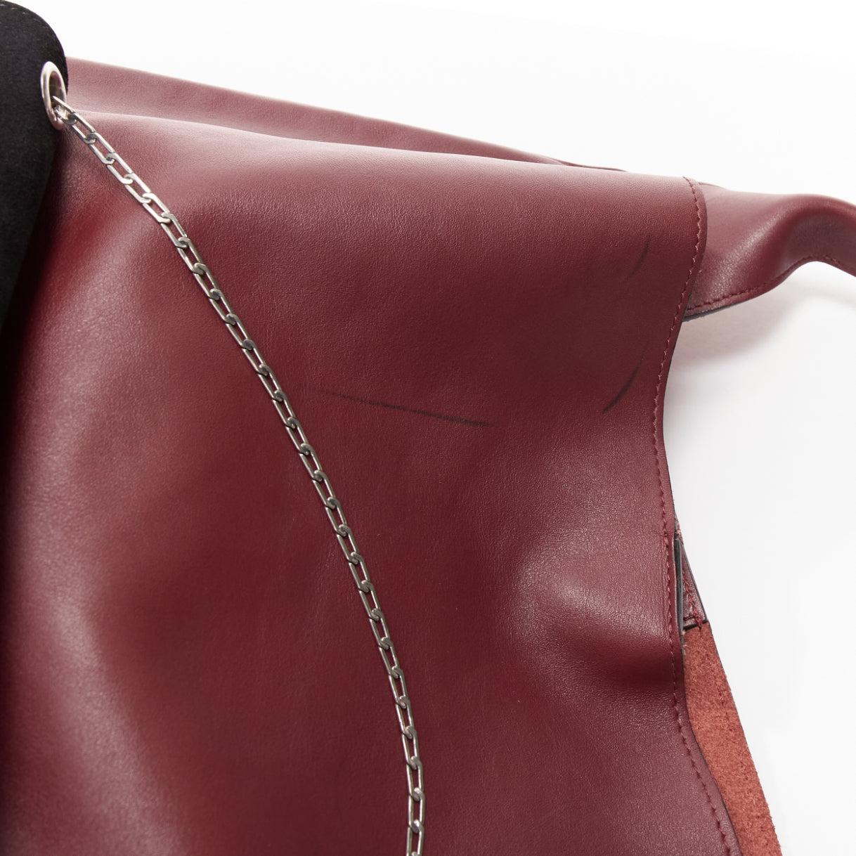 LD COELINE Phoebe Philo 2016 Medium Shopper black suede envelop pocket tote bag For Sale 2