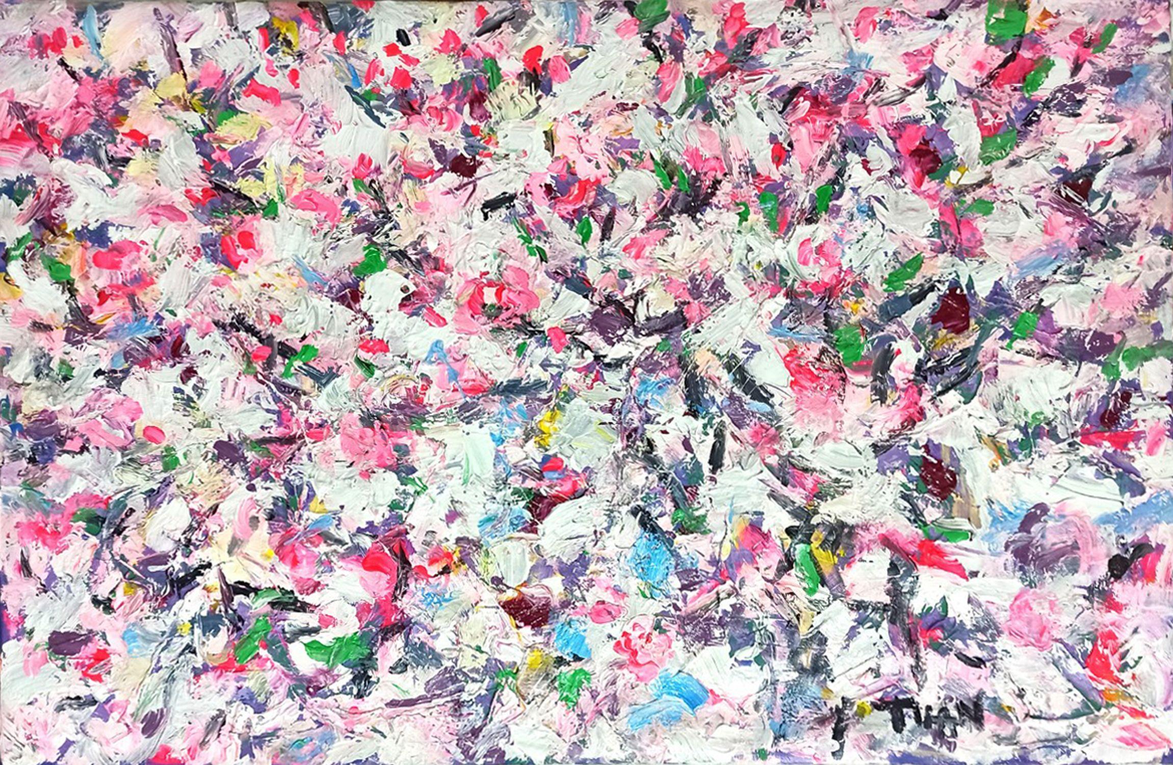 Blüten Frühling – SOLD, Gemälde, Acryl auf Leinwand