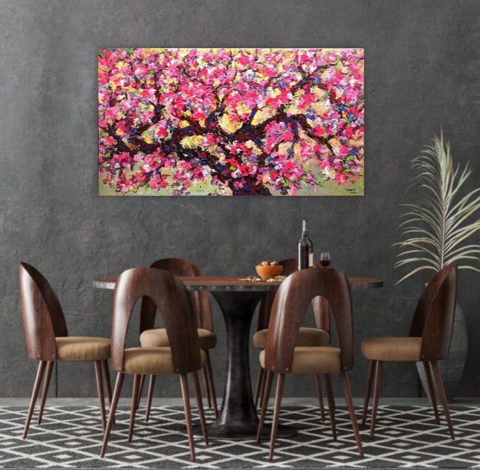 painting cherry blossoms with acrylics
