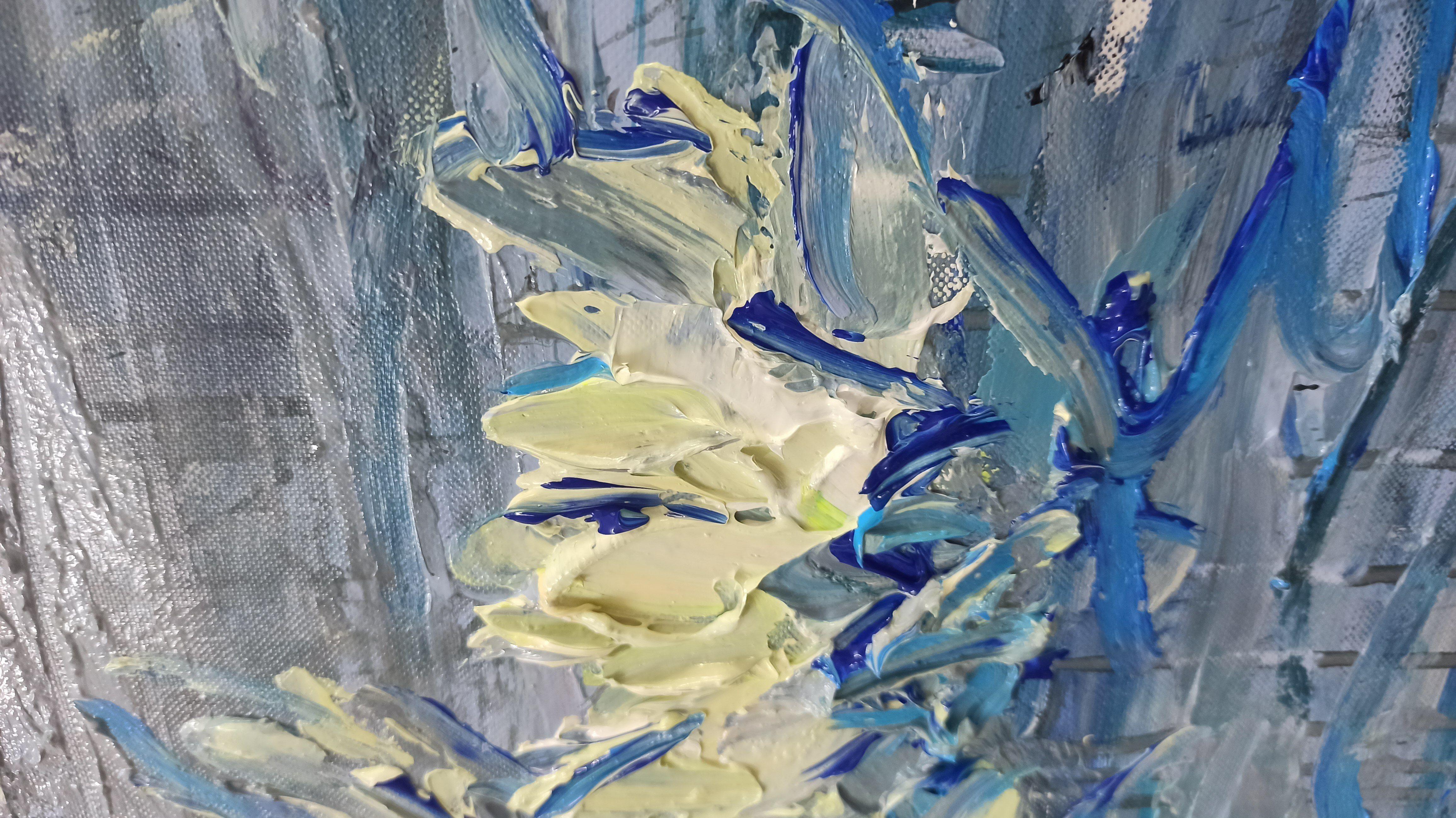 Early morning (80x120cm ), Painting, Acrylic on Canvas im Angebot 3