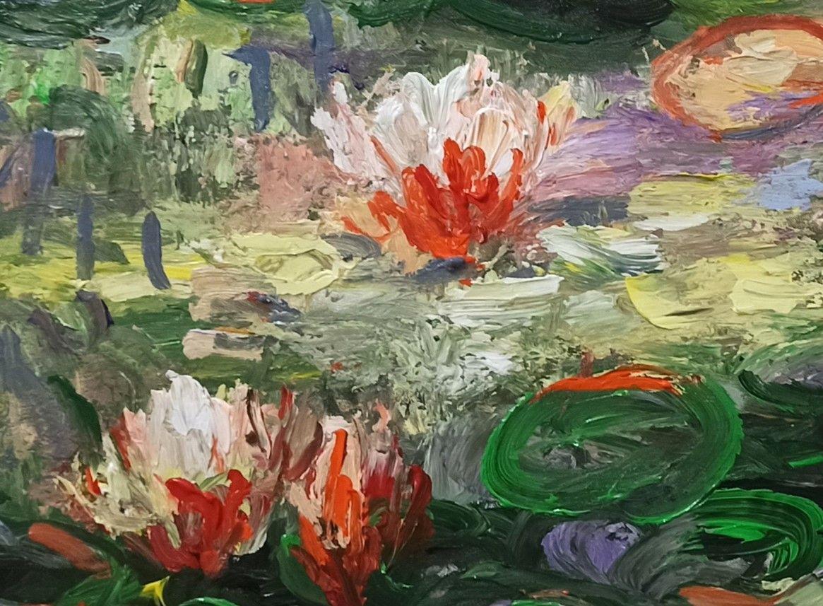 Früher Morgen (90x120cm ), 2023, Malerei, Acryl auf Leinwand im Angebot 1