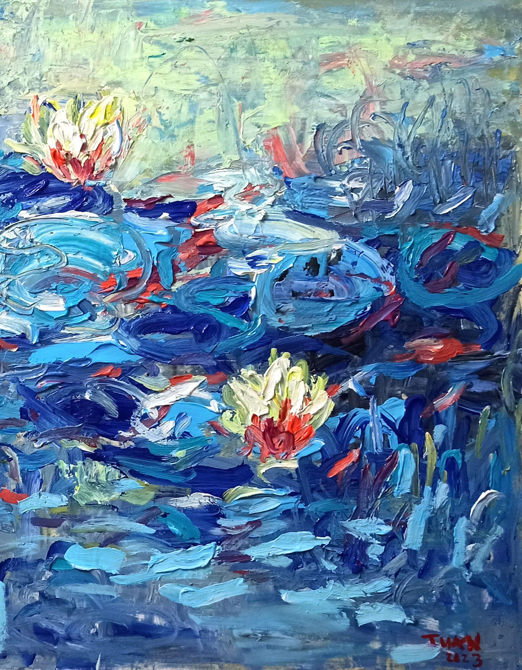 Early morning (90x120cm ), 2023, Painting, Acrylic on Canvas For Sale 3