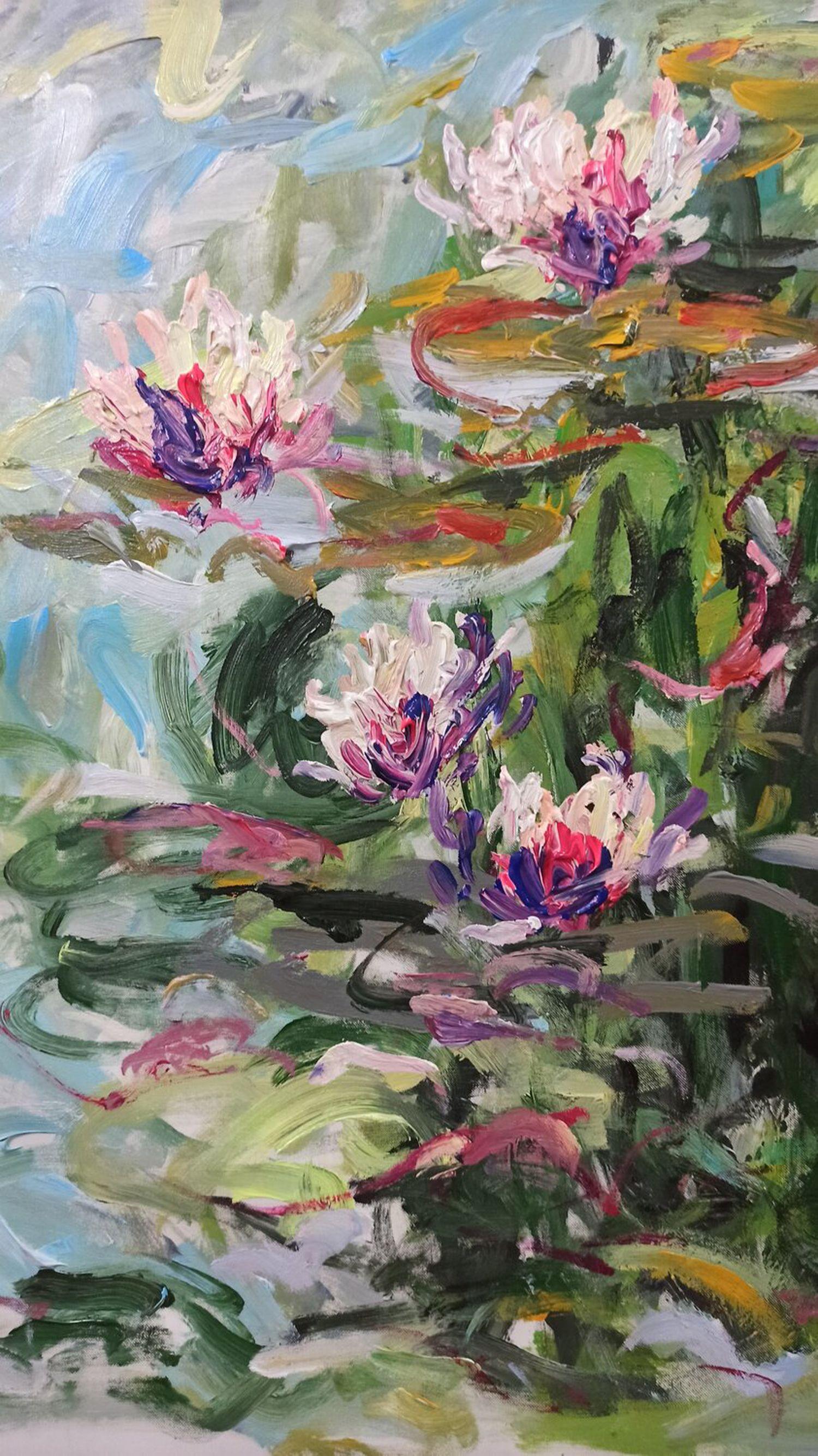 Petit matin (90x120cm ), 2023, Peinture, Acrylique sur toile en vente 1