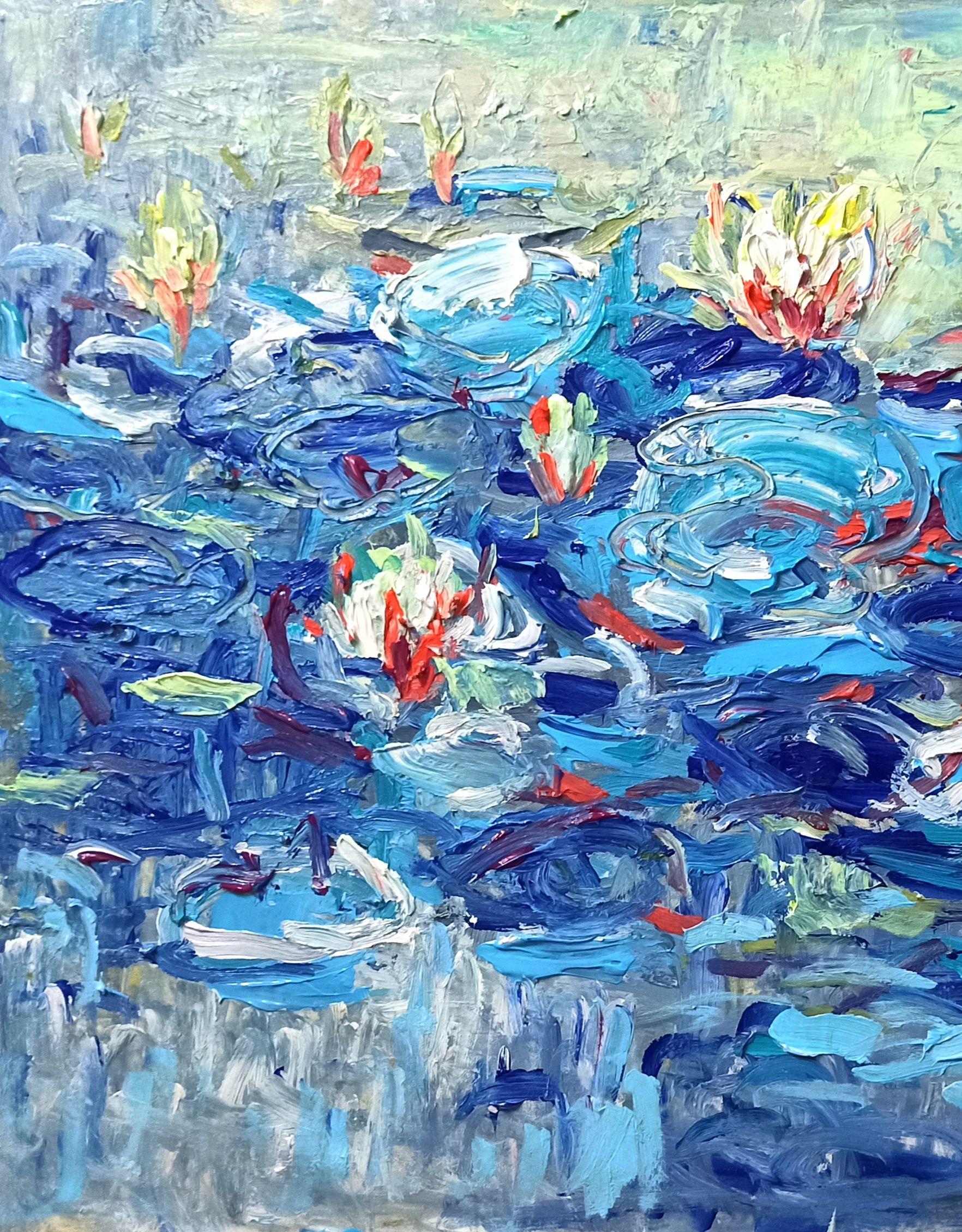 Early morning (90x120cm ), 2023, Painting, Acrylic on Canvas For Sale 4