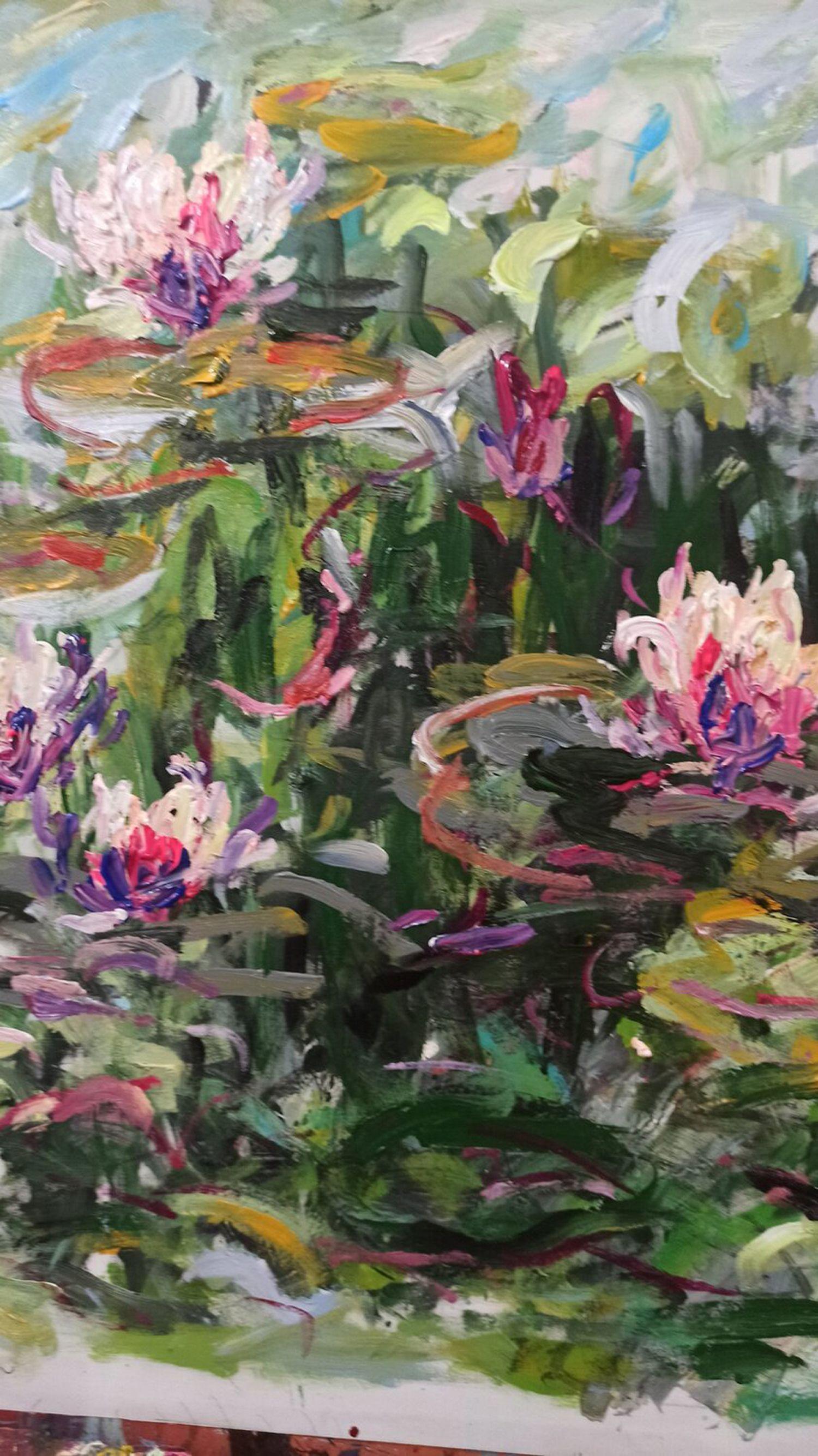 Petit matin (90x120cm ), 2023, Peinture, Acrylique sur toile en vente 2