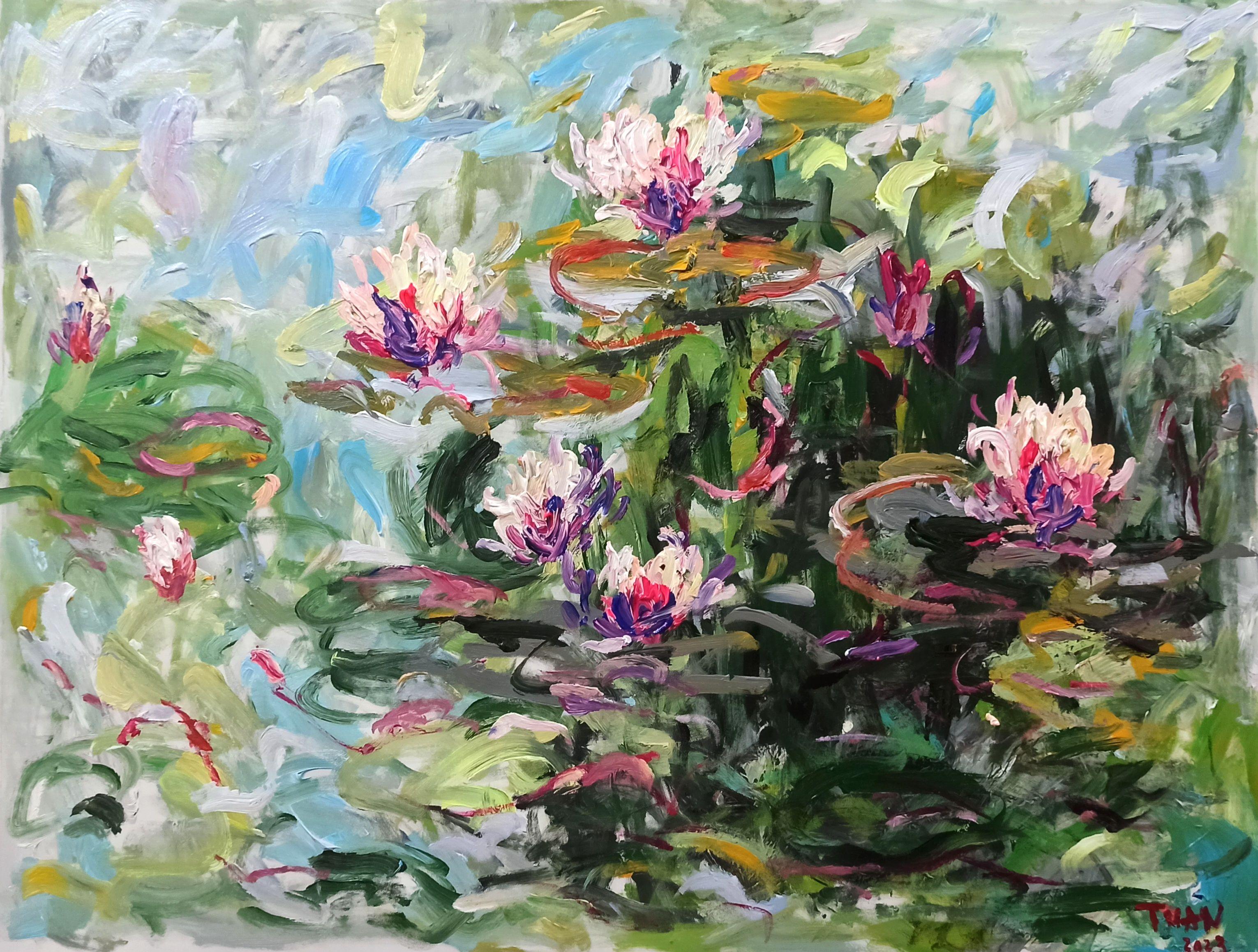 Früher Morgen (90x120cm ), 2023, Malerei, Acryl auf Leinwand