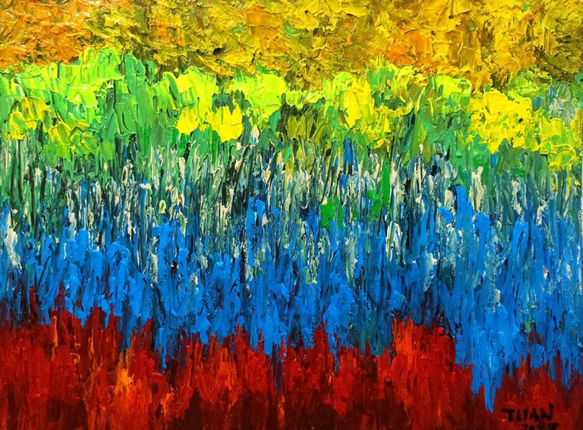 feelings about autumn, Painting, Acrylic on Canvas