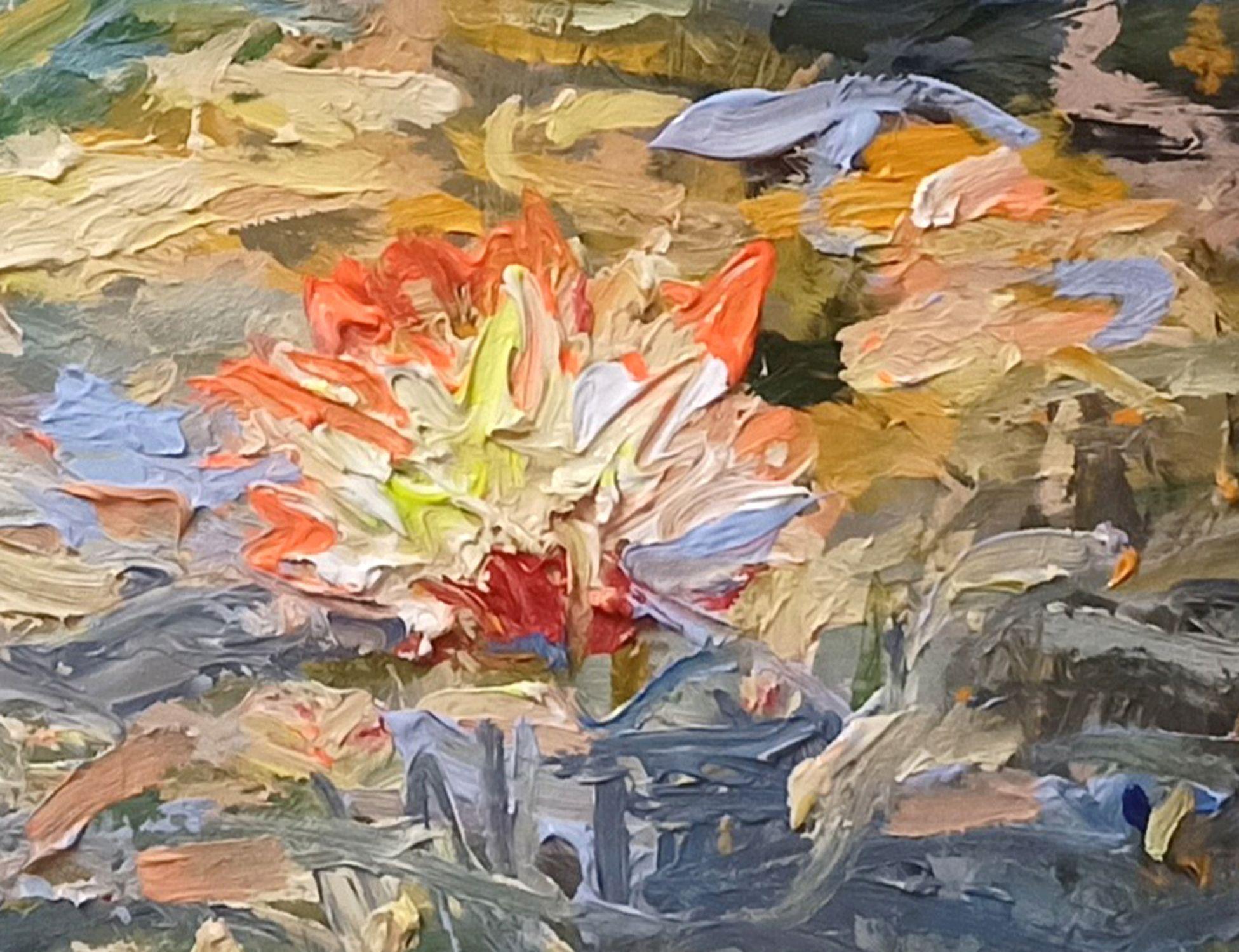 Blumen im Morgentau, Gemälde, Acryl auf Leinwand (Expressionismus), Painting, von LE ANH TUAN