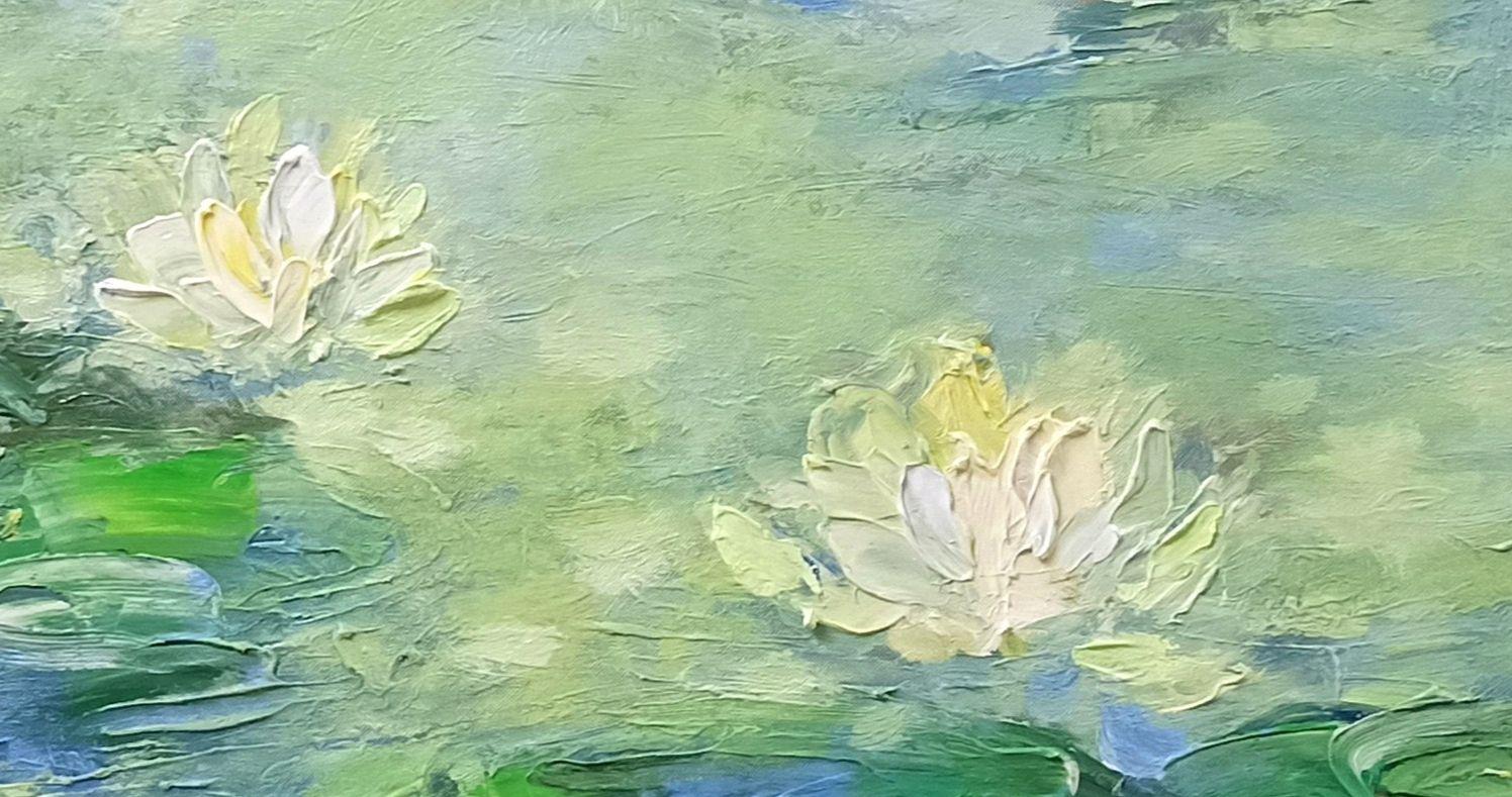 Fleurs dans la rosée du matin, Peinture, Acrylique sur toile - Contemporain Painting par LE ANH TUAN