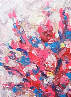 Gladiolus-Stillleben, 2021, Gemälde, Acryl auf Leinwand